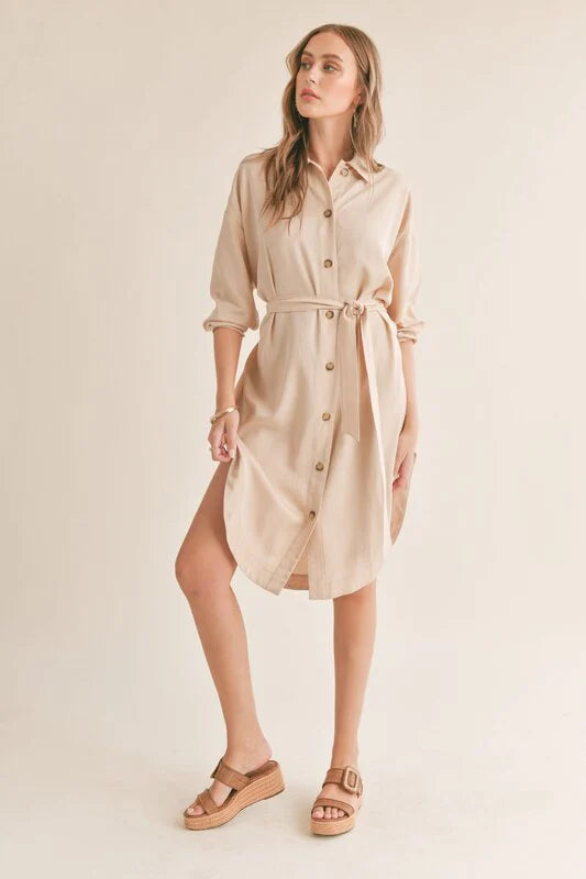 Sadie & Sage Gina Belted Dress Or Outer Layer