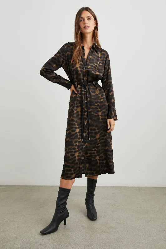 ANINA DRESS - UMBER LEOPARD