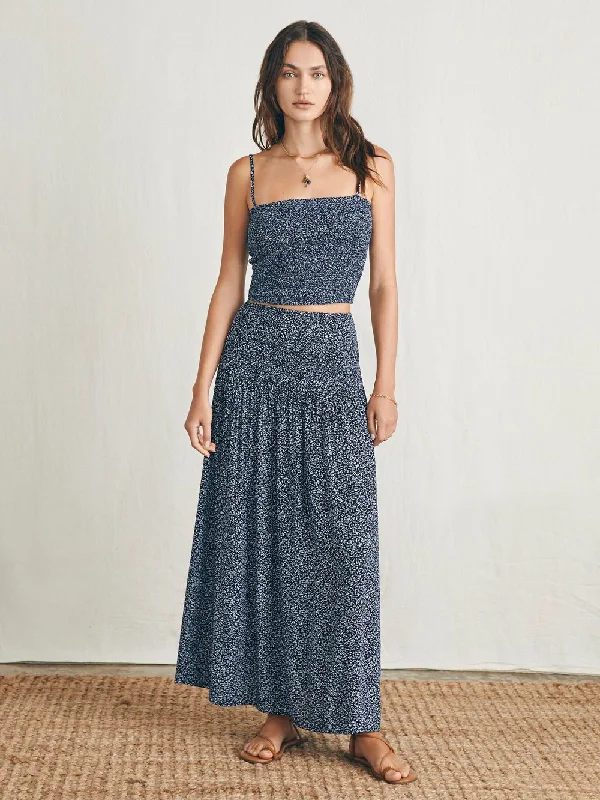 Faherty Alisee Skirt / Navy Riverton Ditsy