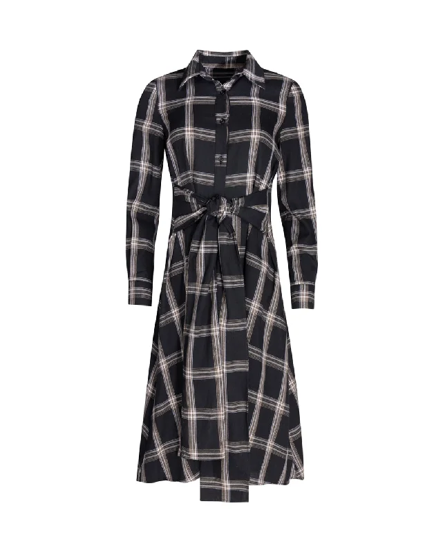 Plaid Dress With Handkerchief Waist