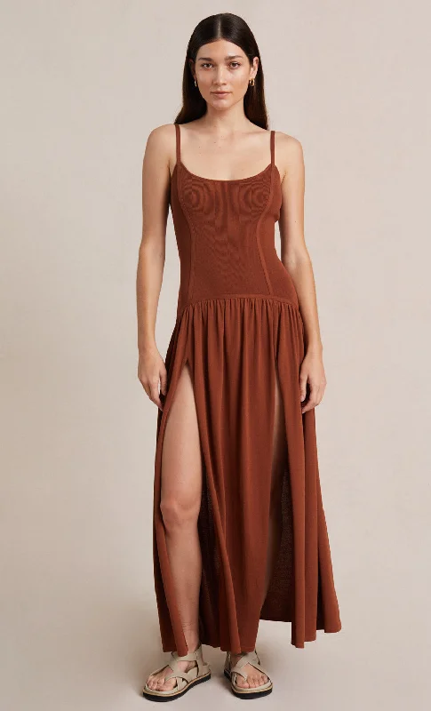 Amalia Knit Maxi Dress - Rust