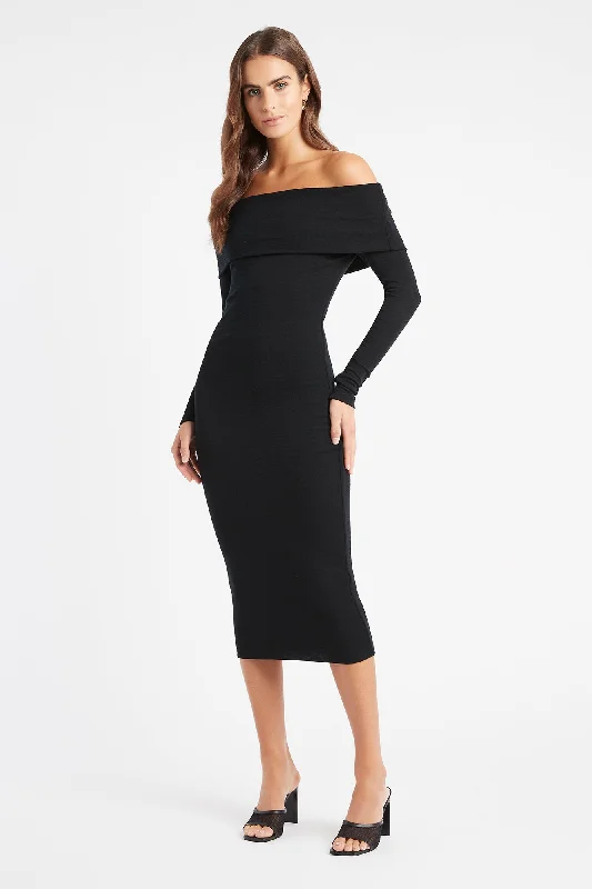 Elise Long Sleeve Midi Dress