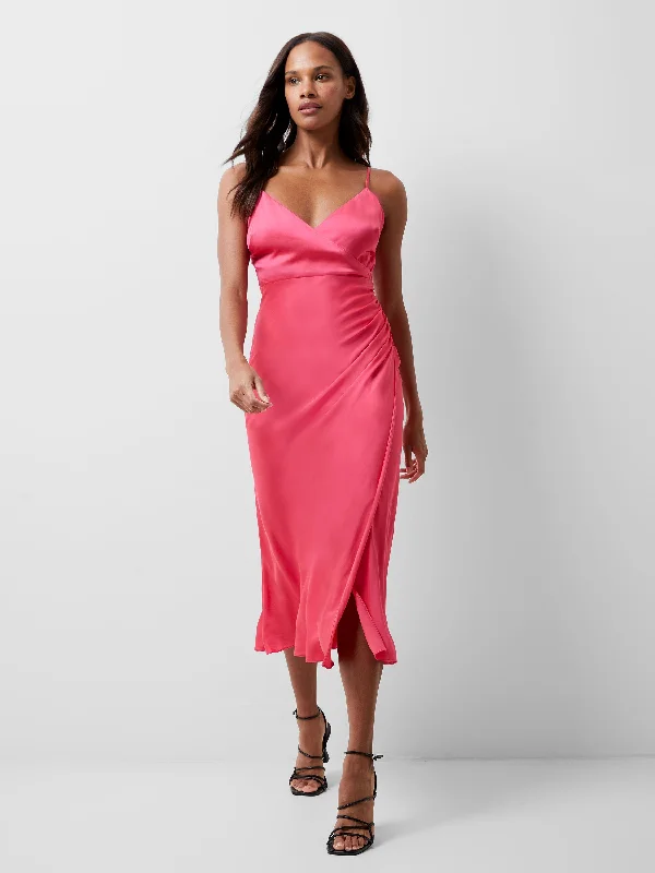 Ennis Satin Slip Midi Dress