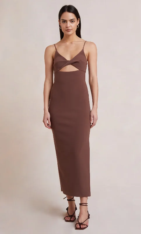 Ivy Midi Dress - Dark Chocolate