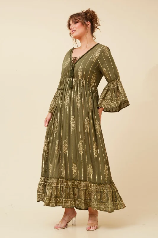 NIGELLA PAISLEY BOHO MAXI DRESS