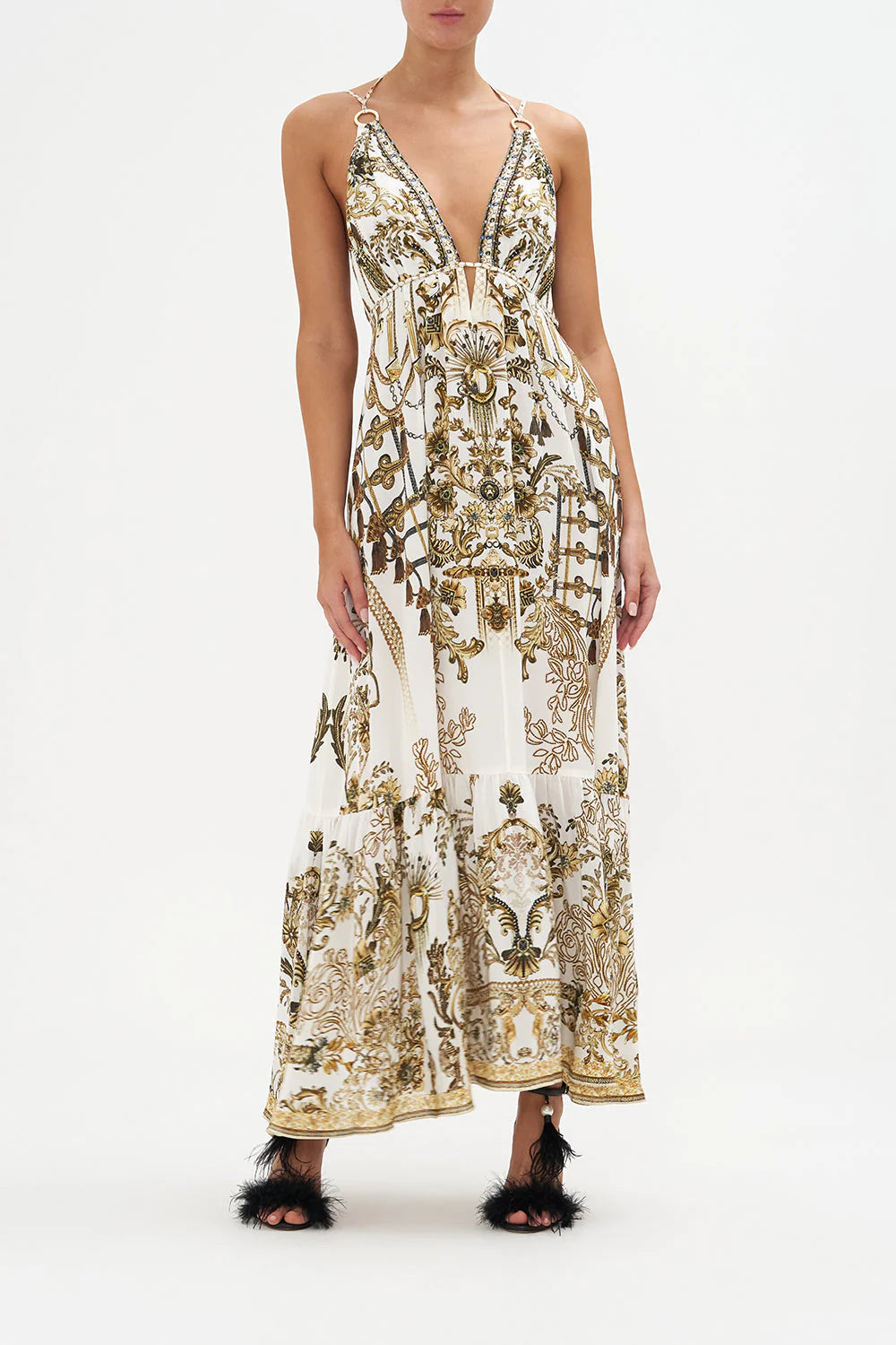 Tiered Maxi Dress w/ Hardware - Road to Richesse